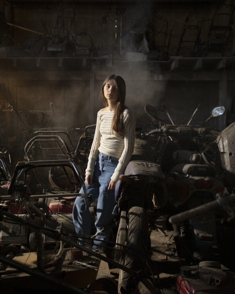 portraits dans garage