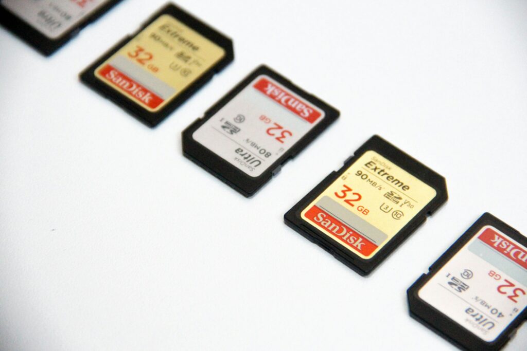 ligne de carte sd pour appareil photo