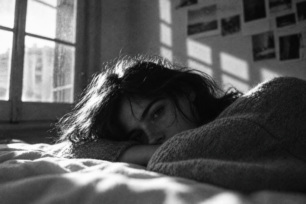 Photographie en noir et blanc utilisant le grain comme choix artistique